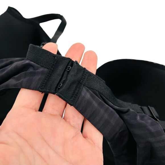 Parfait Aline Full Coverage T-Shirt Bra black subtle stripe size 36DD - Picture 5 of 7
